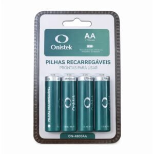 4 Pilhas AA Recarregáveis 2700 mAh - Onistek